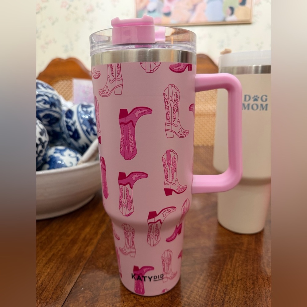 Pink Cowboy Boot Pattern KatyDID